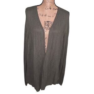 Belle Olive Green Women's Cardigan Sweater Plus Size 3X